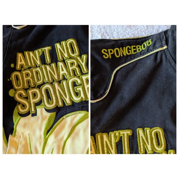 JH Design SpongeBob SquarePants Kids Jacket Nickelodeon Graphic Black - Picture 7 of 10